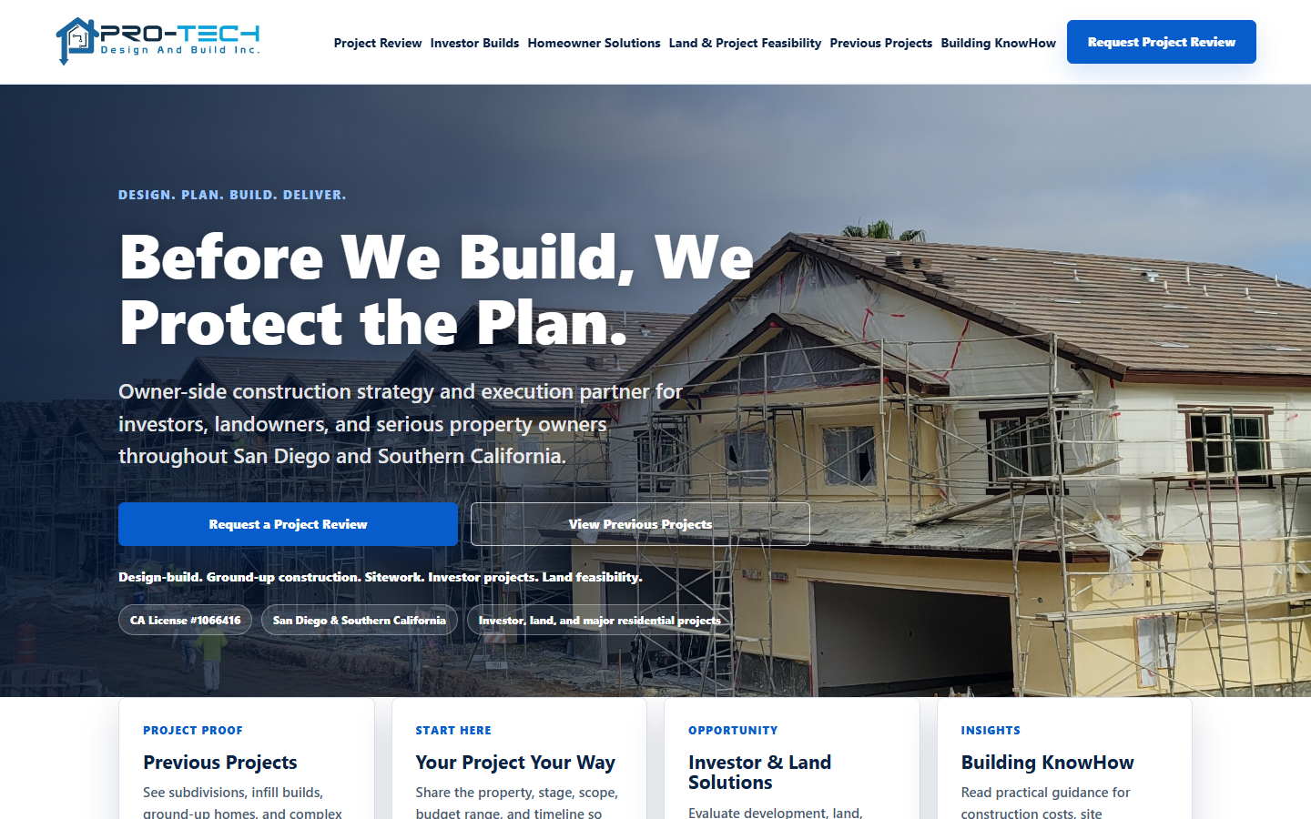 Pro-Tech Design and Build project screenshot