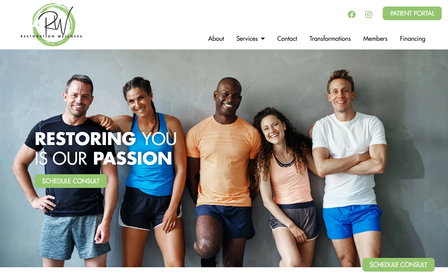 Restoration Wellness project screenshot