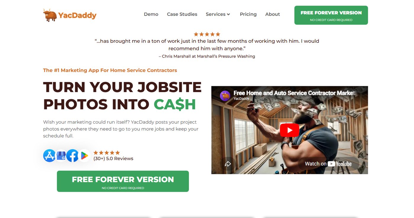 YacDaddy website screenshot