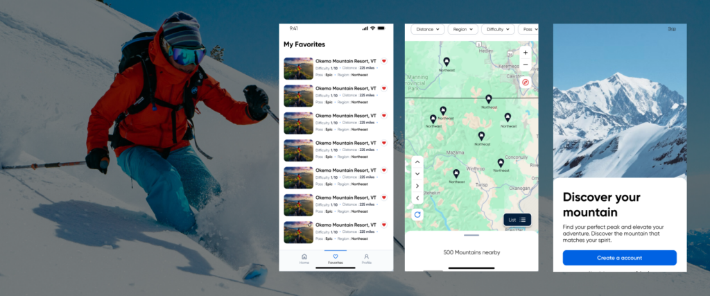 Ski Mountain website screenshot